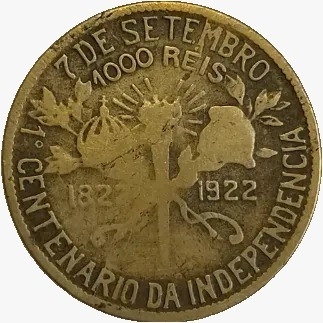1000 Réis - Brasil - 1922 - REF:123 - comprar online