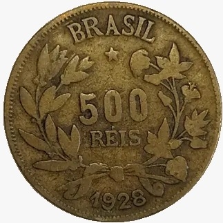 500 Réis - Brasil - 1928 - REF:126 - comprar online