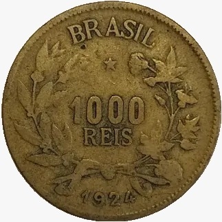 1000 Réis - Brasil - 1924 - REF:128 - comprar online