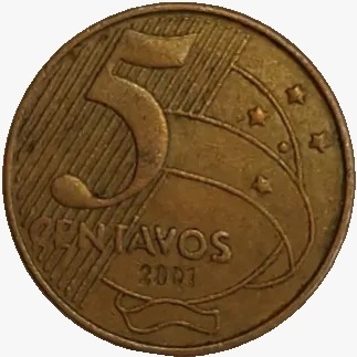 5 centavos real - Brasil - 2001 - comprar online