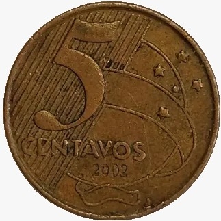 5 centavos real - Brasil - 2002 - comprar online