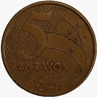 5 centavos real - Brasil - 2003 - comprar online