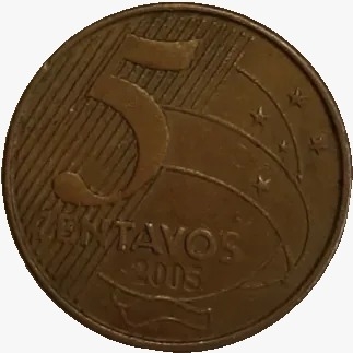 5 centavos real - Brasil - 2005 - comprar online
