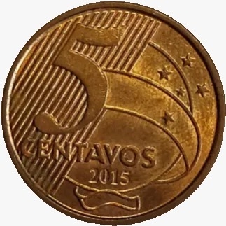 5 centavos real - Brasil - 2015 - comprar online