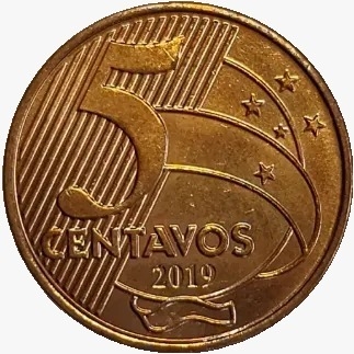 5 centavos real - Brasil - 2019 - comprar online
