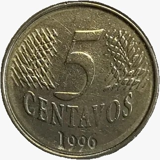5 centavos real - Brasil - 1996 - comprar online