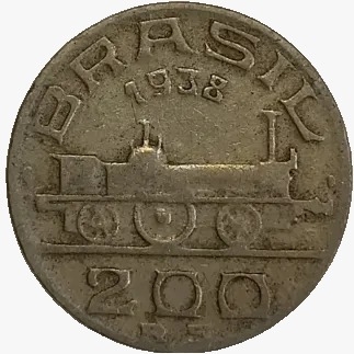 200 Réis - Brasil - 1938 - REF:145 - comprar online