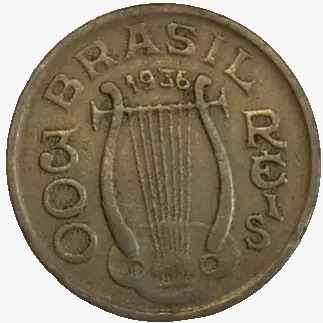 300 Réis - Brasil - 1936 - REF:146 - comprar online