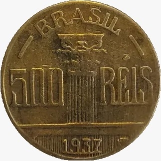 500 Réis - Brasil - 1937 - REF:154 - comprar online