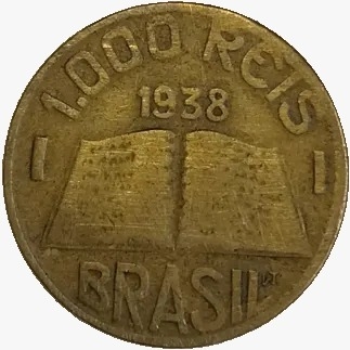 1000 Réis - Brasil - 1938 - REF:159 - comprar online