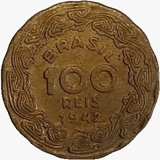 100 Réis - Brasil - 1942 - REF:165 - comprar online