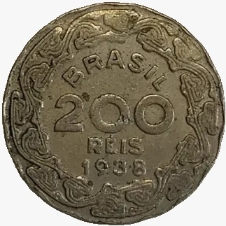 200 Réis - Brasil - 1938 - REF:166 - comprar online