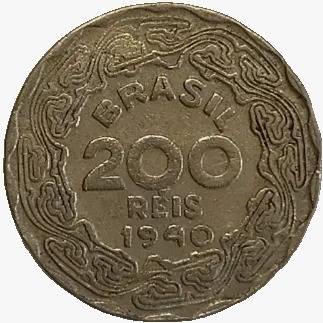 200 Réis - Brasil - 1940 - REF:167 - comprar online