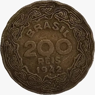 200 Réis - Brasil - 1942 - REF:168 - comprar online