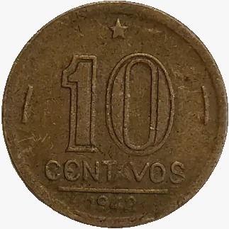 10 centavos de cruzeiro - Brasil - 1942 - REF:178 - comprar online