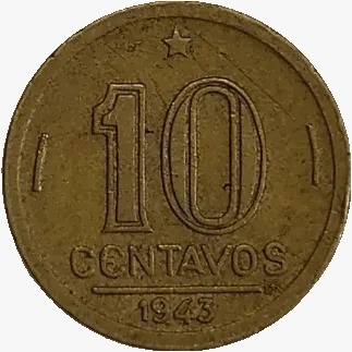 10 centavos de cruzeiro - Brasil - 1943- REF:179 - comprar online
