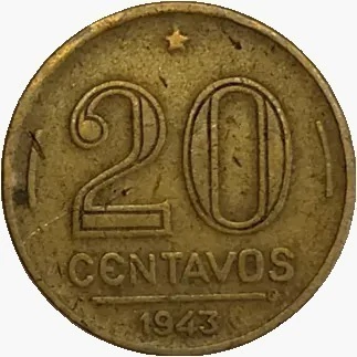 20 centavos de cruzeiro - Brasil - 1943- REF:185 - comprar online