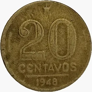 20 centavos de cruzeiro - Brasil - 1948- REF:190 - comprar online
