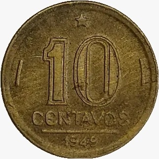 10 centavos de cruzeiro - Brasil - 1949- REF:199 - comprar online