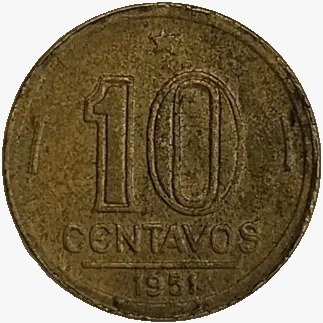 10 centavos de cruzeiro - Brasil - 1951- REF:201 - comprar online