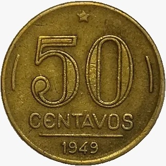 50 centavos de cruzeiro - Brasil - 1949- REF:216 - comprar online