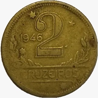 2 cruzeiros - Brasil - 1946- REF:242 - comprar online