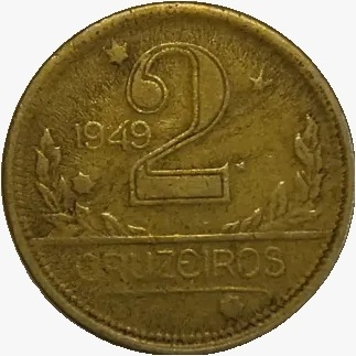 2 cruzeiros - Brasil - 1949- REF:244 - comprar online