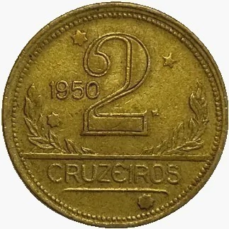 2 cruzeiros - Brasil - 1950- REF:245 - comprar online