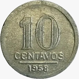 10 centavos de cruzeiro - Brasil - 1958 - REF:259 - comprar online