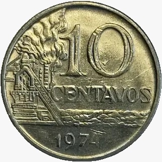 10 centavos de cruzeiro - Brasil - 1974 - REF 298 - comprar online