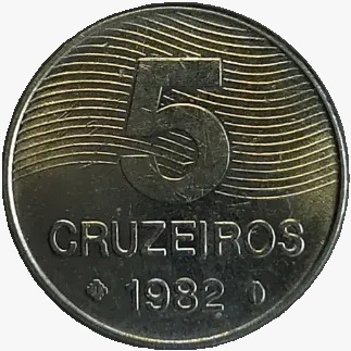 5 cruzeiros - Brasil - 1982 - REF 351 - comprar online