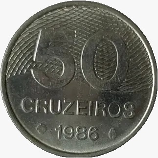 50 cruzeiros - Brasil - 1986 - REF 373 - comprar online