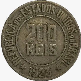 200 Réis - Brasil - 1923 - REF:95 - comprar online