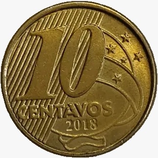 10 centavos real - Brasil - 2018 - comprar online
