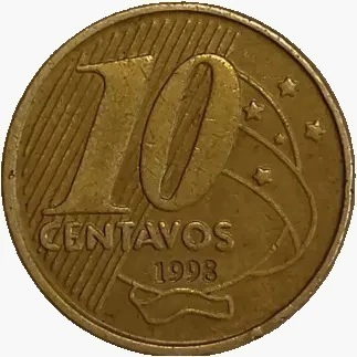 10 centavos real - Brasil - 1998 - comprar online