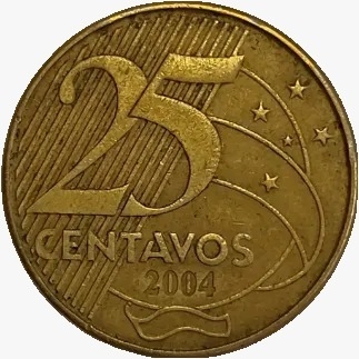 25 centavos real - Brasil - 2004 - comprar online