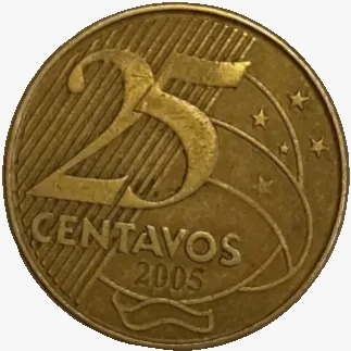 25 centavos real - Brasil - 2005 - comprar online