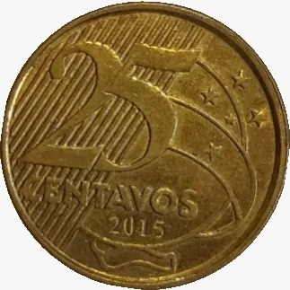 25 centavos real - Brasil - 2015 - comprar online