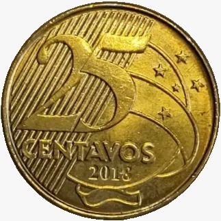 25 centavos real - Brasil - 2018 - comprar online