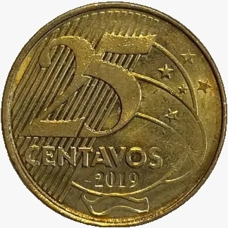 25 centavos real - Brasil - 2019 - comprar online