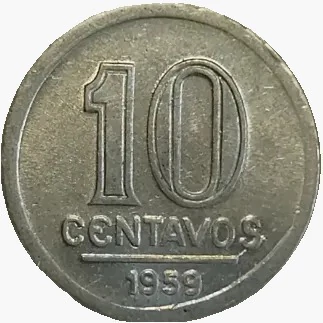 10 centavos de cruzeiro - Brasil - 1959 FC - REF:260 - comprar online