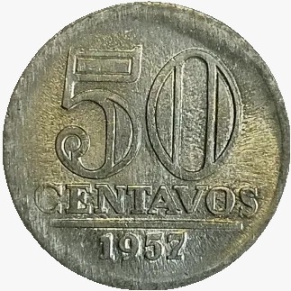 50 centavos de cruzeiro - Brasil - 1957 - REF 269 - comprar online
