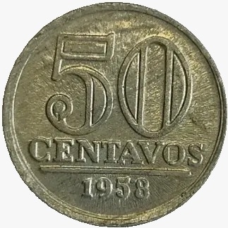 50 centavos de cruzeiro - Brasil - 1958 - REF 270 - comprar online