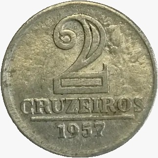 2 cruzeiros - Brasil - 1957 - REF 279 - comprar online