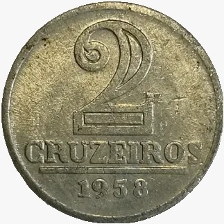 2 cruzeiros - Brasil - 1958 - REF 280 - comprar online