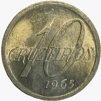 10 cruzeiros - Brasil - 1965 - REF 284 - comprar online