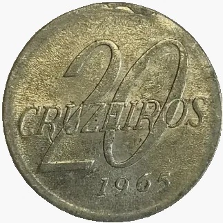 20 cruzeiros - Brasil - 1965 - REF 285 - comprar online