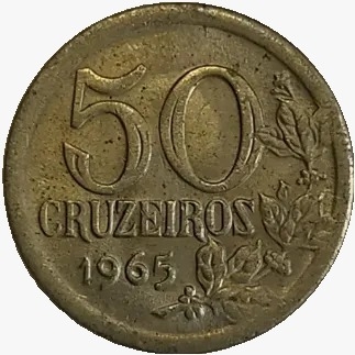 50 cruzeiros - Brasil - 1965 - REF 286 - comprar online
