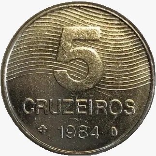5 cruzeiros - Brasil - 1984 - REF 353 - FC - comprar online