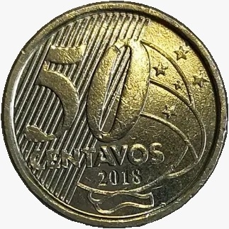 50 centavos real - Brasil - 2018 - comprar online